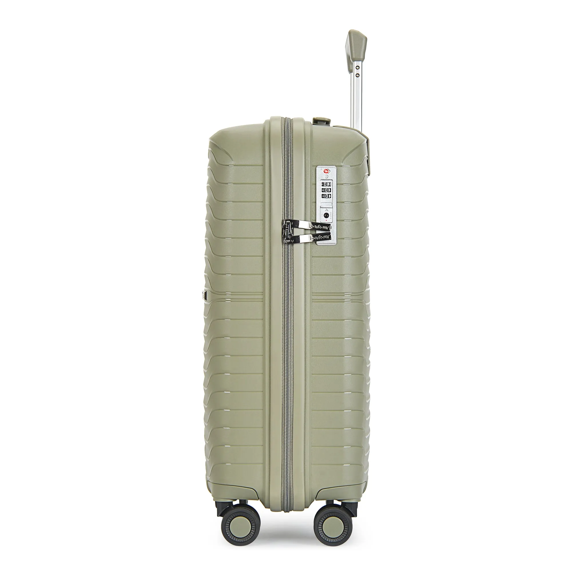 BONTOUR "City" 4-wheel suitcase 75x48x30  cm with TSA lock, size L, green