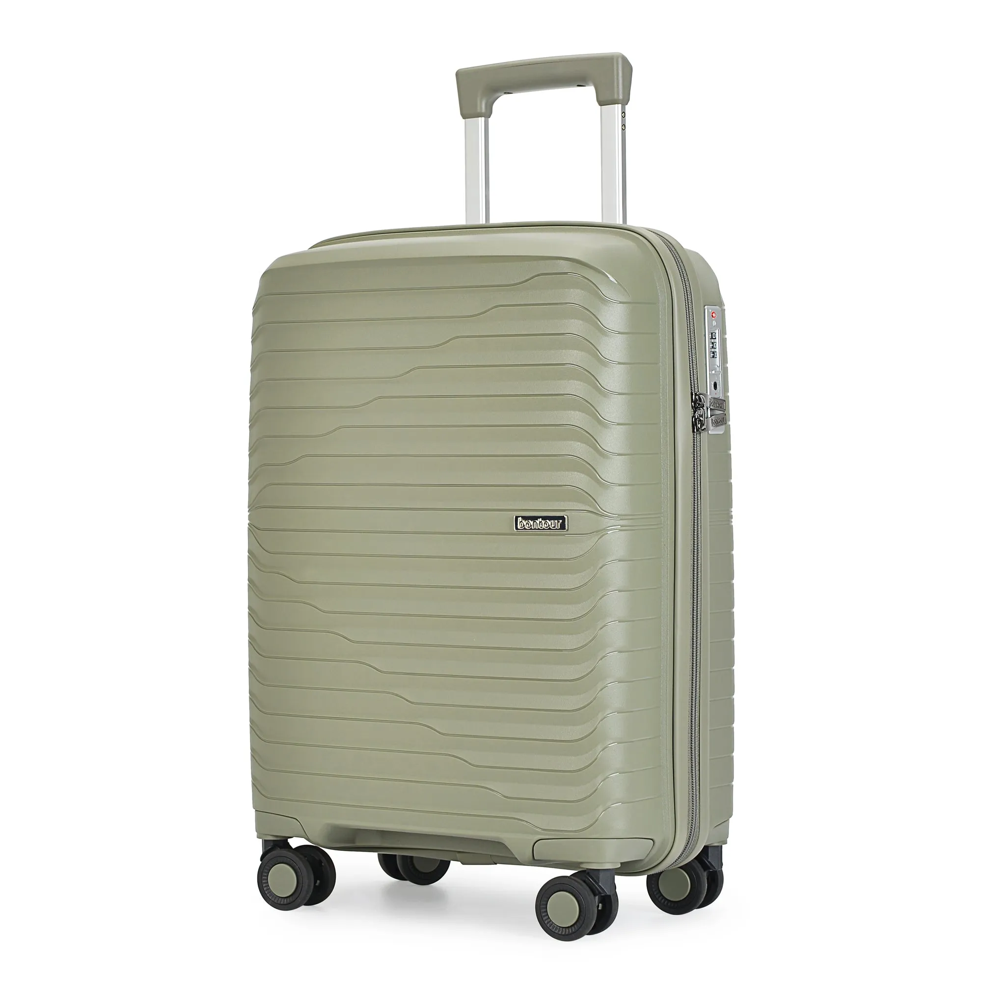 BONTOUR "City" 4-wheel suitcase 75x48x30  cm with TSA lock, size L, green
