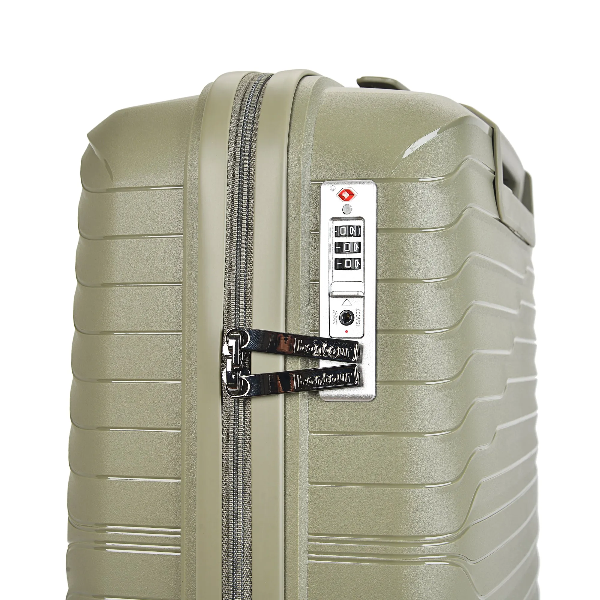 BONTOUR "City" 4-wheel suitcase 75x48x30  cm with TSA lock, size L, green