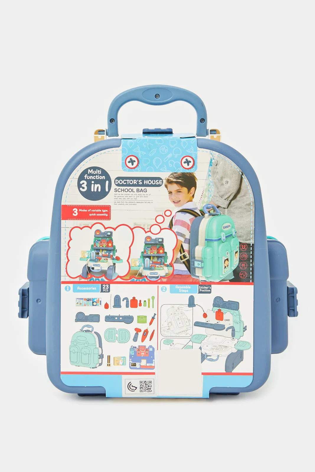 Boys Blue 3 In 1 School Bag Doctor's House