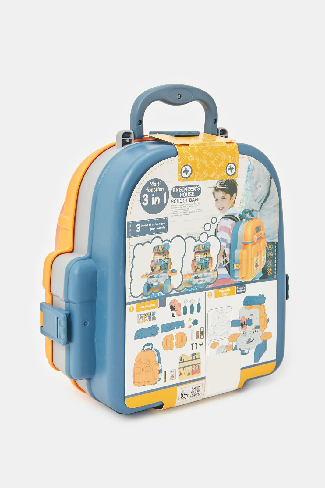 Boys Blue 3 In 1 School Bag Engineer'S House