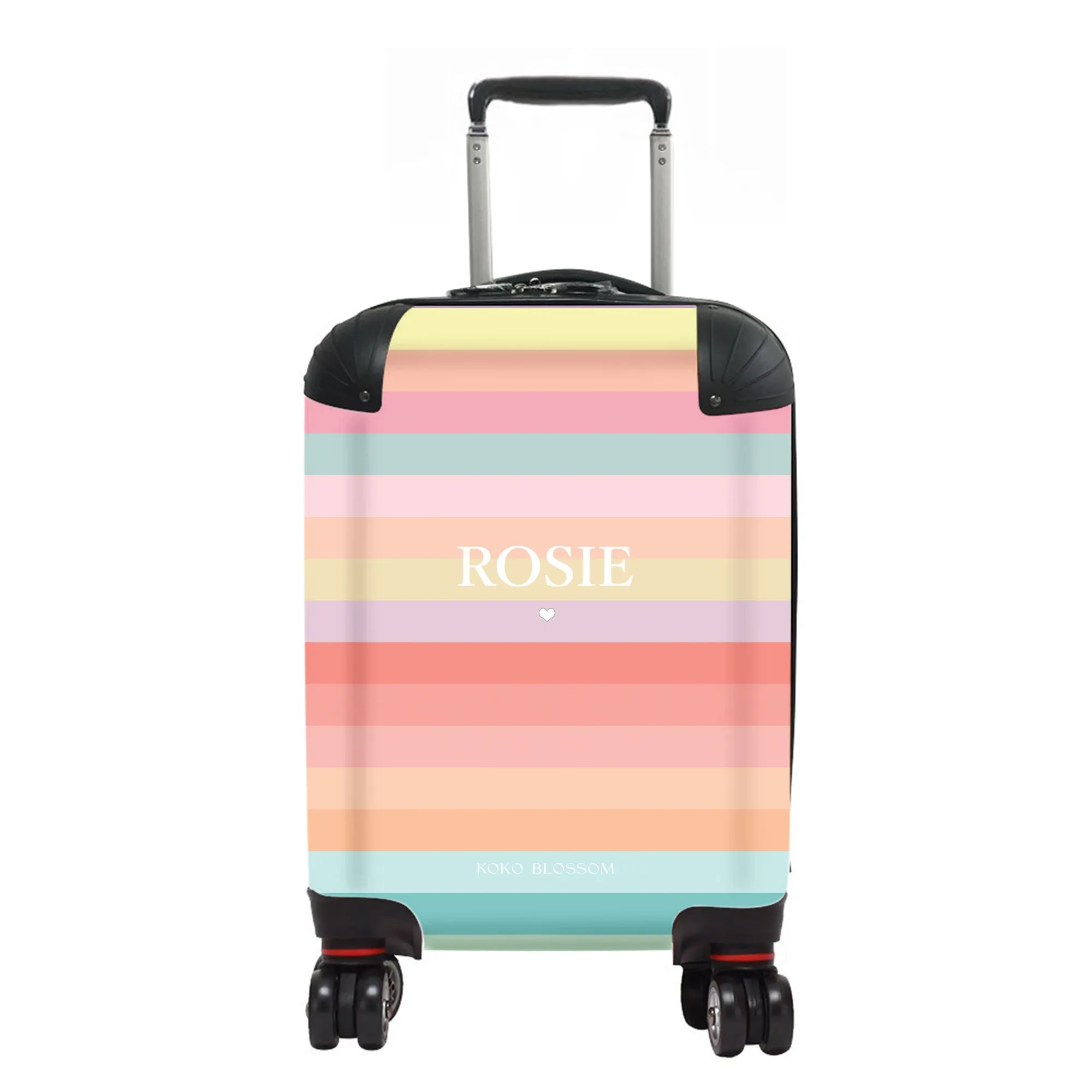 Kids Personalised Suitcase | Rainbow Stripe